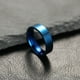 thumbnail image 1 of Anillo de acero inoxidable, joyería, bola interior, exterior, plana, personalidad, anillo de pareja de acero de titanio brillante, nicho femenino, 1 of 5