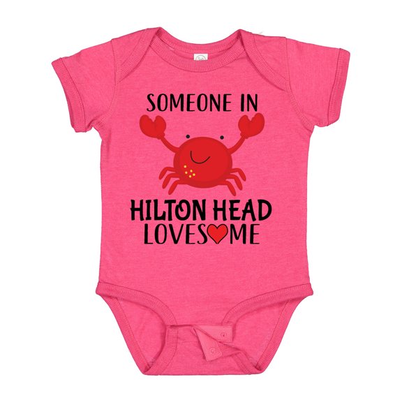 Inktastic Someone in Hilton Head Loves Me Boys or Girls Baby Bodysuit
