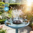 thumbnail image 2 of Ababeny Solar Bird Bath Fountains, Upgrade 3W Solar Fountain Pump with 8 Nozzles, Free Standing Floating Solar Powered Water Fountain Pump for Bird Bath, Garden, Pond, Pool, Outdoor, 2 of 8