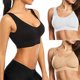 thumbnail image 4 of Sujetador deportivo sin costuras para mujerchaleco inalámbricosujetador de entrenamiento físico superior (negro M) Ehuebsd Para estrenar, 4 of 8