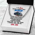 thumbnail image 3 of Never Forget I Love You Cuban Link Chain Necklace Gift For Son, Cuban Link Chain, Stainless Steel or Yellow Gold, Message Card & Gift Box, 3 of 5