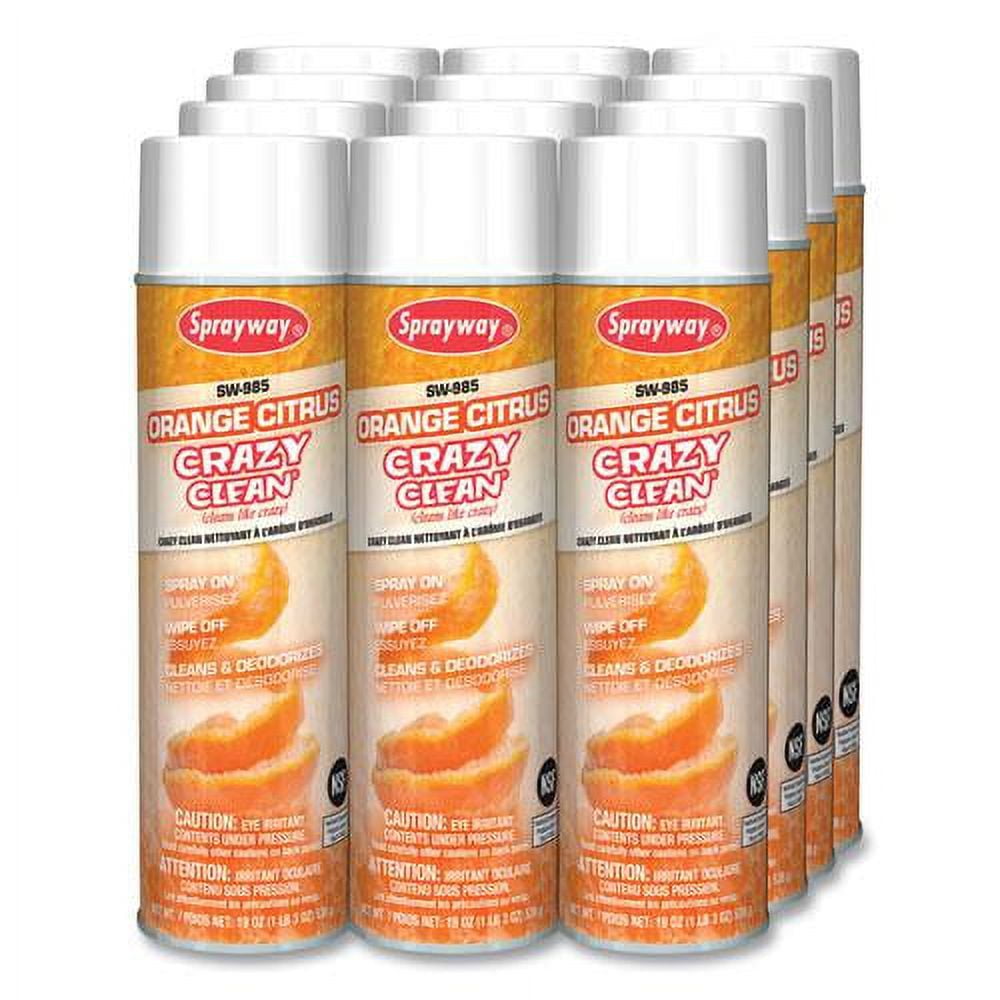 Sprayway® Orange Citrus Crazy Clean, 20 oz. Aerosol Spray - SW985 - Pkg Qty  12