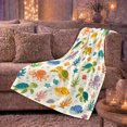 thumbnail image 6 of Playful Sea Turtles Octopuses Cream Sofa Whimsical Cartoon, Cozy Friendship Quote Scene, Warm Flannel Blanket for Living Room and Reading Nook, Art Lovers Friendship Gift, Artistic Home Decor, 6 of 9