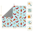 thumbnail image 2 of Dish Drying Mat, red Pepper cute Highly Absorbent Drying Matt Kitchen Counter, Dish Mat Drying Pad Dishes Drainer Mats for Kitchen Counter or Sink, 16 x 18 inch, 2 of 6