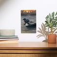 thumbnail image 2 of Tee Lake, Lewiston, Michigan, Loon Family Birch Wood Wall Sign (6x9 Rustic Home Decor, Ready to Hang Art), 2 of 5