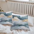 thumbnail image 5 of Abstract Cloud Effect Outdoor Pillow Covers Pack of 2 Golden Green Marble Texture Waterproof Throw Pillow Covers Decorative Cushion Cases for Patio Garden Tent Balcony Couch 24x24 inch, 5 of 8