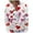 White, variant on Women's Valentine Cardigan Lightweight Crew Neck Heart Printed Coat
