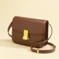 thumbnail image 3 of Bolso Mensajero para Mujer Bolso Con Cerradura Metal Versátil PU (marrón L), 3 of 9