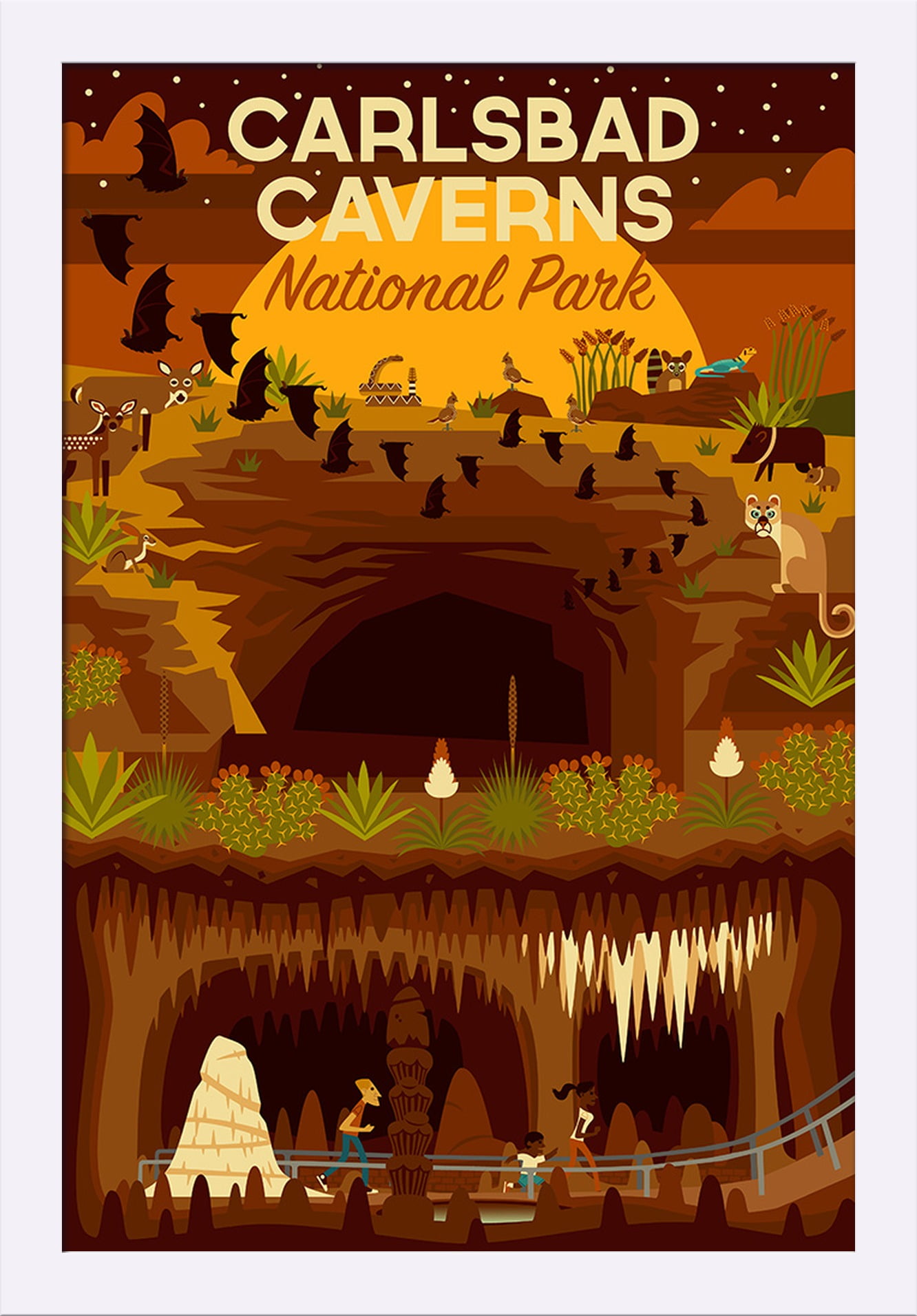 Shot Glasses Barware Carlsbad Caverns National Park Vintage New Mexico