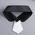 thumbnail image 5 of Hsqqdc Detachable Fake Collar Set, with Wrist Cuffs Classic Uniform Style Neck Tie Accessory Kit, 5 of 7
