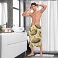 thumbnail image 6 of Mens Shower Wrap Adjustable Bath Wrap Towel Body Towels for Gym Shower Sauna Spa Yellow Rugby and Star 60x28, 6 of 7