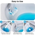 thumbnail image 4 of 12 Pack Flushable Refills Compatible with Scrubbing Bubbles Toilet Bowl Brush, Disposable Cleaner Refills Pads for Scrubbing Bubbles Toilet Wand, Toilet Brush Refill Accessories (Only Pads), 4 of 7