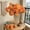 Orange #3, variant on Artificial Flower Peonies for Home Decor | Faux Flocked Blooms for Living Room Window Display | Lifelike Plastic Floral Arrangement for Indoor Decoration