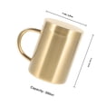 thumbnail image 2 of UPOUART Golden Stainless Steel Water Cup Double-layer Structure for Home Dining 1Pack Back to School, 2 of 8