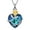 B, variant on Cremation Jewelry Love Heart Urn Ashes Necklace for Women Rose Flower Crystals Ash Loved One Memorial Pendant