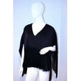 thumbnail image 1 of BCBG Max Azria FRINGE Black INIKO Flutter SLEEVED Poncho TOP Bohemian S $178, 1 of 2