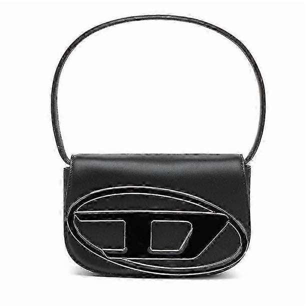 25-26 Womens 1DR Leather Shoulder Bag Trendy Lightweight Clutch Purse Pu Underarm Bag Black New