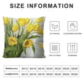 thumbnail image 5 of Orinice  Yellow Tulips Flowers Pillowcases Nature Floral Print Pillow Case Decorative Throw Pillow Cover for Home Sofa Office 20x20in, 5 of 5