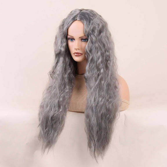 Wig with Bangs, Wigs for Women, Wig For Women With Long Curly Hair Fashionable Synthetic Fiber Wig 70cm