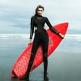 thumbnail image 2 of Women's Full Body Wetsuit Cold Water Keeping Warm Neoprene Diving Suit Rash Guard One-Piece Long Sleeve Zip Quick Dry Sunsuit, 2 of 9