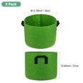 thumbnail image 3 of Uxcell 5 Pack Plant Grow Bags 7 Gallon Grow Bags 300G Thickened Fabric Pots with Handles Plant Garden Grow Pots Green, 3 of 7