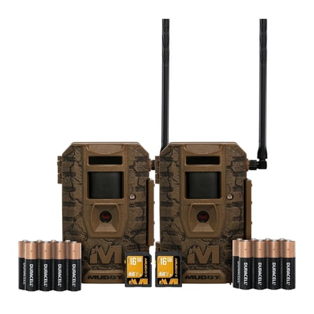 Muddy Outdoors Mitigator 3.0 Cellular Trail Camera with 36MP and 80FT Detection Range (2-Pack)