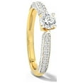 thumbnail image 4 of 2.54 Ct Stunning Round Natural Moissanite Wedding Rings for Women Solid 18K Yellow Gold, 4 of 9