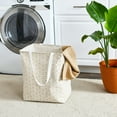 thumbnail image 4 of Household Essentials Krush Rectangular Laundry Bag with Handles, Tan Chevron, 4 of 9