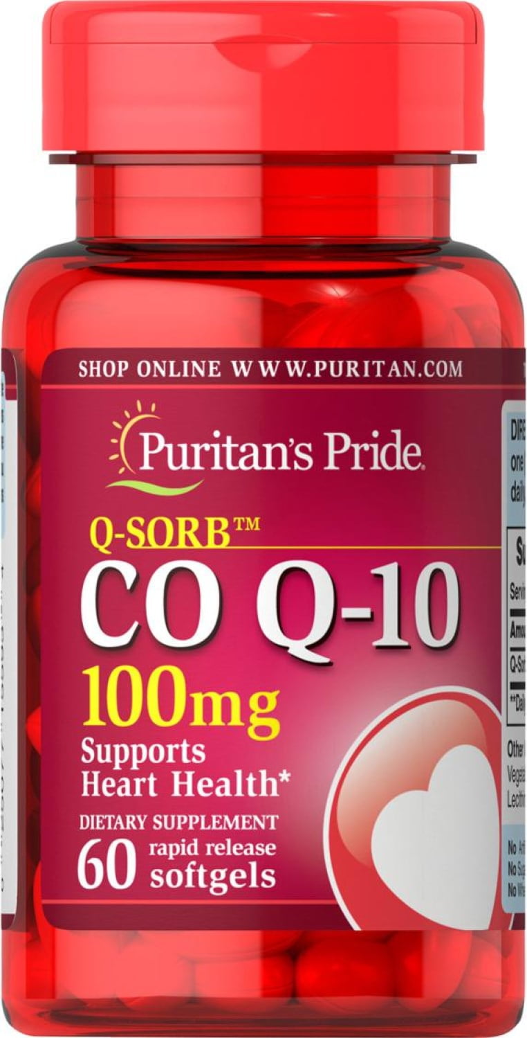 Puritan's Pride Q-SORB Co Q-10 Softgels, 100 Mg, 60 Ct
