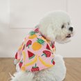 thumbnail image 4 of CSChome Dog Shirt Dog Shirt Lapel Collar Soft Comfortable Button Closure Cherry Pattern Summer Pullover Daily Wear, 4 of 7