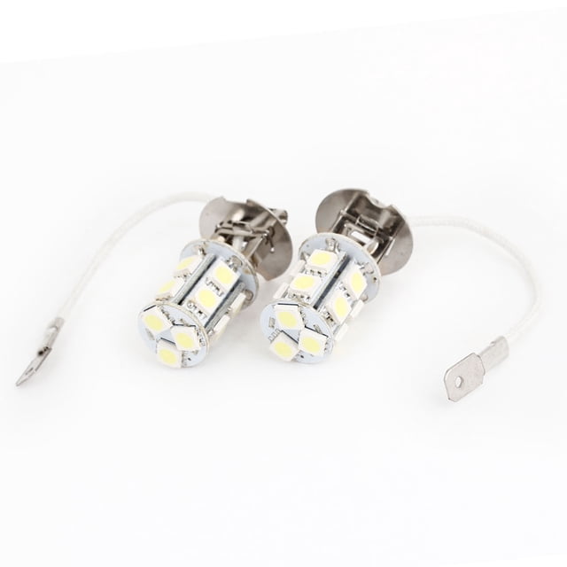 2Pcs H3 13 5050 SMD LED Luz Blanca Antiniebla para Coche Automóvil