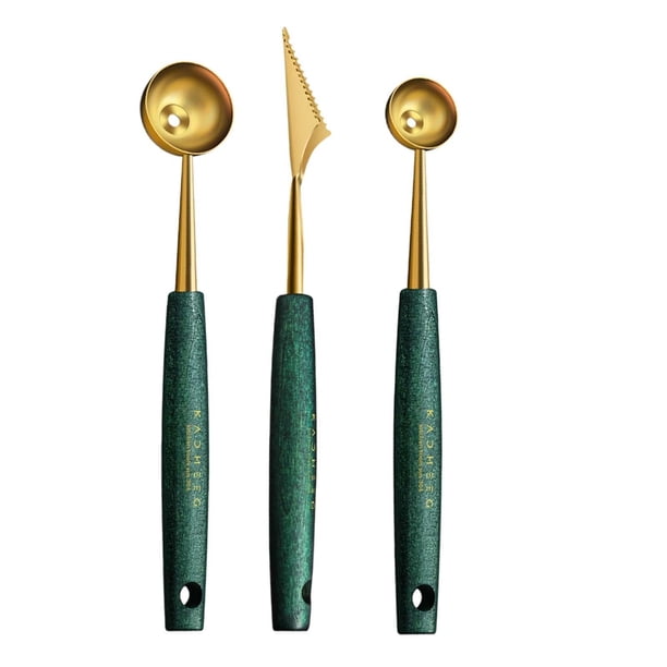 Utensilios para sandía, vajilla portátil de acero inoxidable, cubiertos multiusos para sandía, herramienta para frutas para restaurantes y acampadas Herramienta para tallar LM