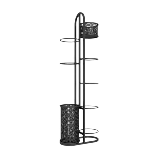 koolsoo Basketball Ball Storage Rack Metal Vertical for Indoor Living Room Kids Room L