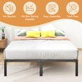 Full Size Metal Platform Bed Frame, Heavy Duty Mattress Foundation with Steel Slats Support, No Box Spring Needed, Black