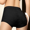 thumbnail image 4 of Blmnix Compression Ladies Underwear Panties High Waisted Tummy Control Panties Lace Panties Black Cotton Underwear for Women Seamless,L, 4 of 6