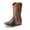 TAN/BROWN, variant on Girls' Cowgirl Cowboy Western Boots Mid-Calf Riding Shoes for Kids & Tweens