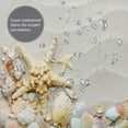 thumbnail image 5 of Starfish Shower Curtain, Seacoast with Sand with Colorful Various Seashells Tropics Aquatic Wildlife Theme Shower Curtain 72x72 in, 5 of 7
