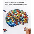 thumbnail image 5 of 83 Pieces Acrylic Puzzles Suncatcher Window Hanging, 6.7 Inch Acrylic Jigsaw Puzzle Suncatcher, Acrylic Puzzles Garden Decoration for Birthday Mothers Day Gift Home Decor (Tree of Radiant Glass), 5 of 16