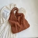 thumbnail image 4 of Bolso Hombro Casual para Mujer Bolso Compras Color Sólido para Mujer (marrón), 4 of 9