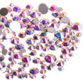 thumbnail image 1 of Kit Jollin Bedazzling: 3456 diamantes de imitación de cristal con parte trasera plana para uñas, arte y manualidades. Gemas de cristal AB al por mayor en 6 tamaños (SS4-SS12). Diamantes sin fijación t, 1 of 1