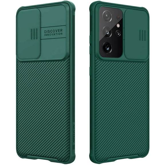 Samsung Galaxy S21 Ultra Case with Camera Cover, Schock Protective & Slim Fit, Camera Protection Case Only for Samsung Galaxy S21 Ultra 5G 6.8 inch 2021(NOT for S22 Ultra 2022)-Green