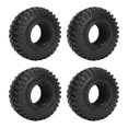 thumbnail image 1 of RC Tires 2.2inch 4Pcs RC Rubber Tyre Set Wheel Tires for 1:10 RC Crawler 130mm Diameter RC Accessories Black, 1 of 1