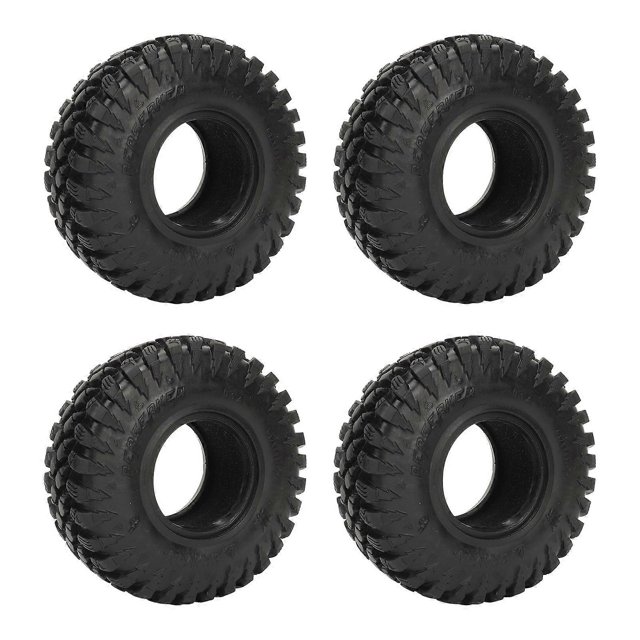 RC Tires 2.2inch 4Pcs RC Rubber Tyre Set Wheel Tires for 1:10 RC Crawler 130mm Diameter RC Accessories Black