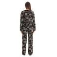 thumbnail image 3 of Just Love Thermal Fleece Pajamas for Women (Black - Snowflake, Small), 3 of 3