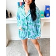 thumbnail image 2 of Conjunto de pijama Yiulangde de seda navideño para mujer con estampado de lazo, 2 of 2