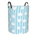 thumbnail image 2 of XMXY Round Laundry Basket Organizer, Stars Hearts Clouds Striped Waterproof Collapsible Dirty Clothes Basket Laundry Hamper, Medium Size, 2 of 8