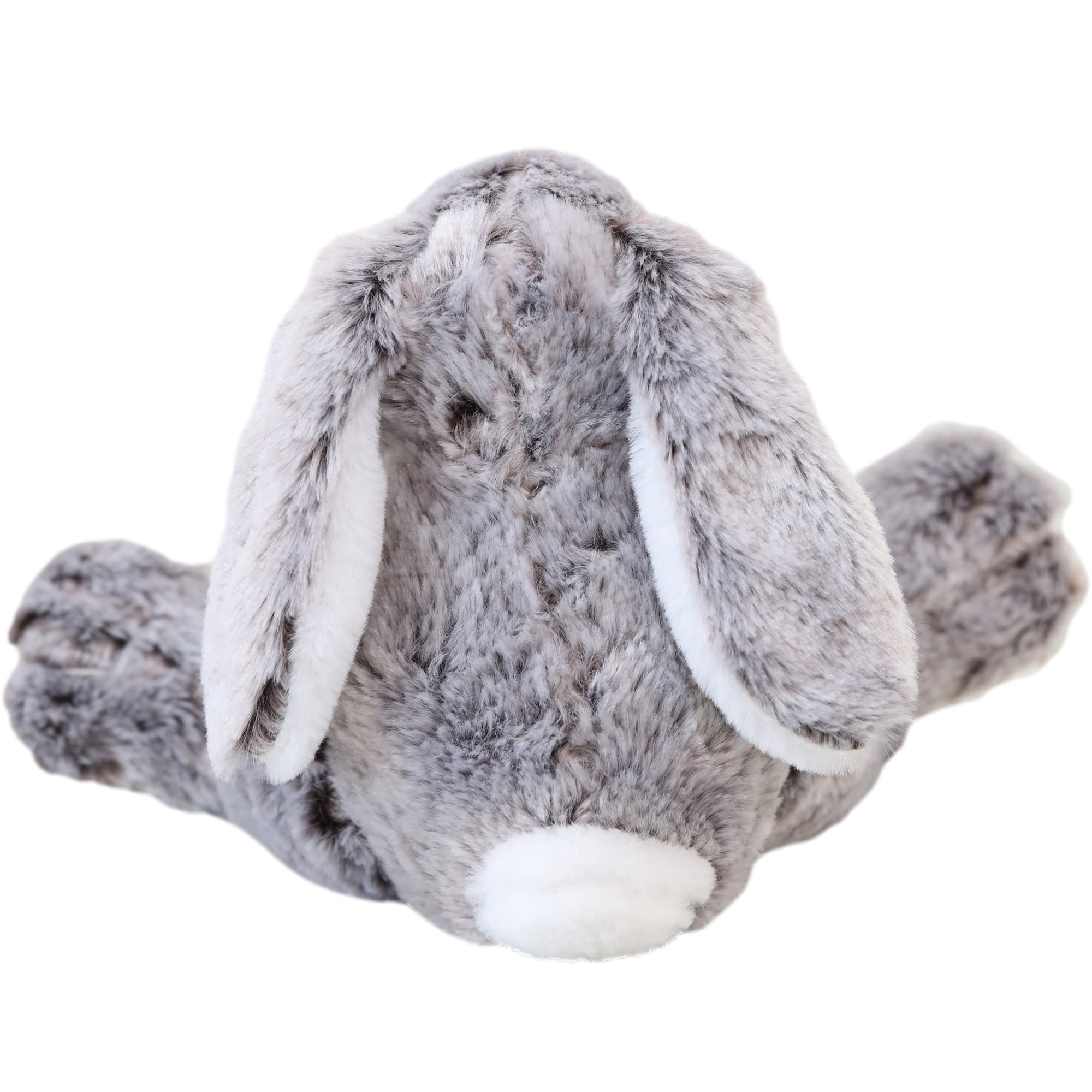 Kawaii Stuffed Fluffy Rabbit Animal Sitting Bunny Plush Toy Big Feet Rabbit Plushies Gray Fuzzy Bunny Doll Gift for Kids or Lover 10 Inch