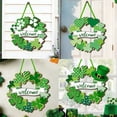 thumbnail image 3 of St Patrick's Day Wooden Wreath Door Hanger Welcome Sign, Holiday Home Decor, Front Door Decorations, Irish Shamrock Decor, Indoor Outdoor Wall Decor, Handcrafted Wood Greeting Sign for St Patty's Day, 3 of 3