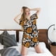 thumbnail image 5 of Balery Yellow White Daisy Pattern Conjunto de Pijama para Mujer con Estampado, Dos Piezas de Manga Corta y Shorts, Ropa de Dormir Suave con Cuello Redondo y Bolsillos-Large, 5 of 6