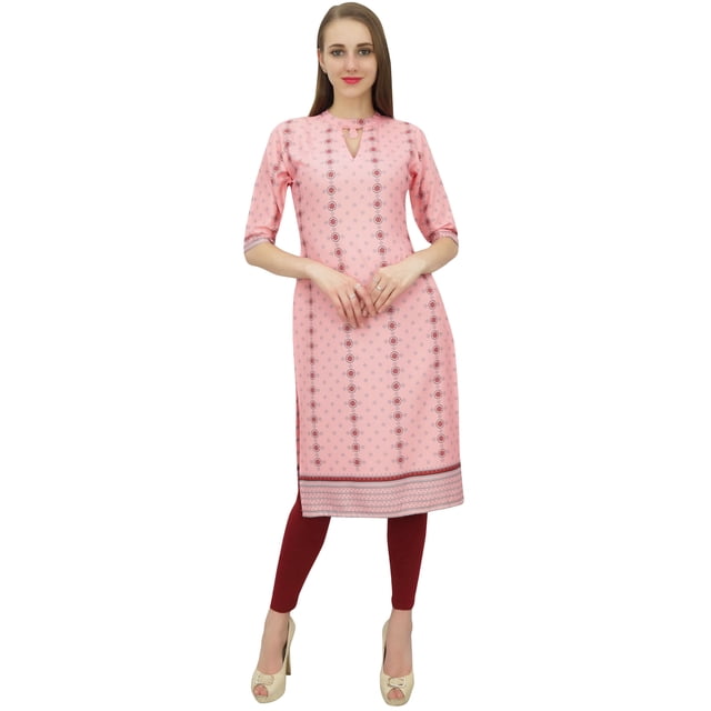 Bimba Tunique Imprimée Rose de Designer pour Femme, Haut Kurta Impertinent, Kurti Festif-16